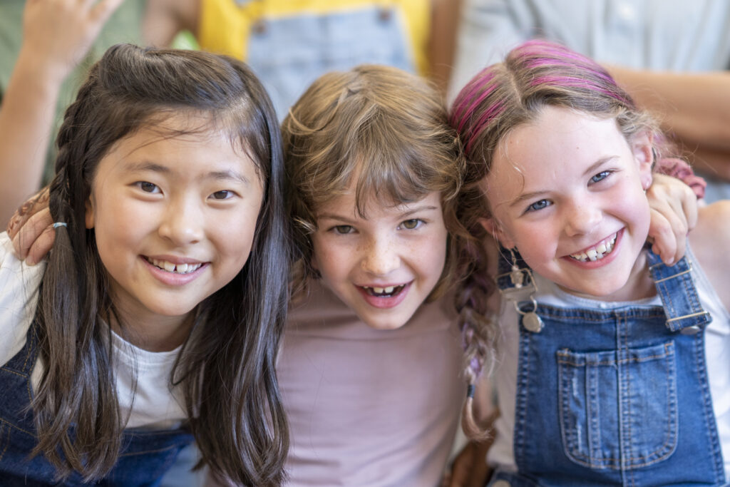 Blooming Girls with smiling together